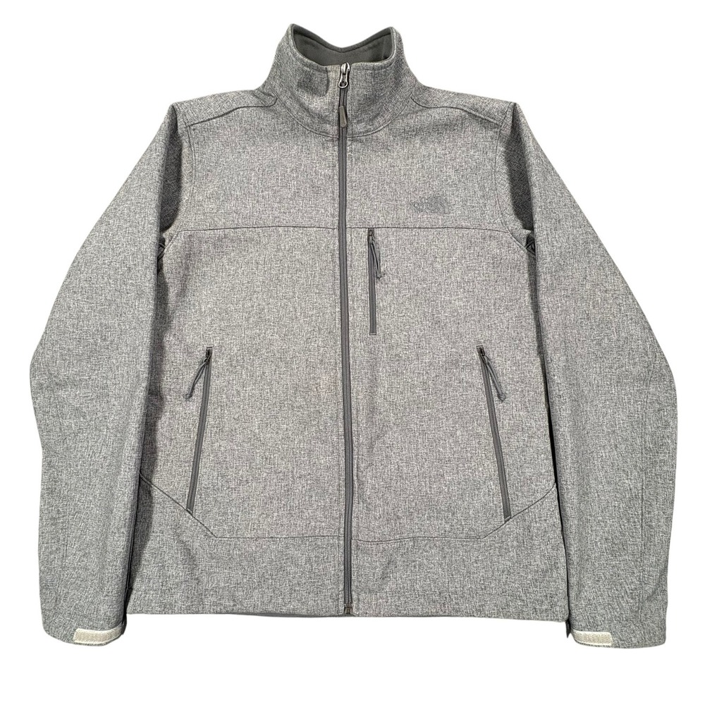 The North Face Apex Bionic Jacket Mens S Gray Softshell Fleece Lined Full Zip‎